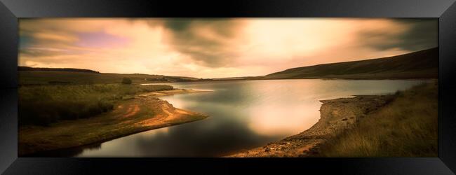 BE0013P - Withens Clough Reservoir - Panorama Framed Print by Robin Cunningham