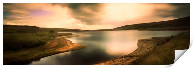 BE0013P - Withens Clough Reservoir - Panorama Print by Robin Cunningham