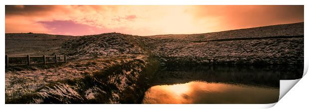 BE0022P - Withens Clough Reservoir - Panorama Print by Robin Cunningham