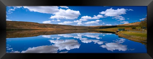BE0018P - Withens Clough Reservoir - Panorama Framed Print by Robin Cunningham