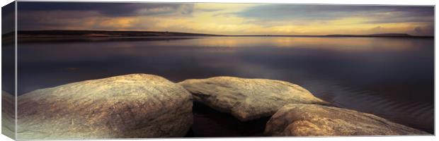 BE0017P - Whiteholme Reservoir - Panorama Canvas Print by Robin Cunningham