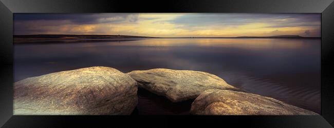 BE0017P - Whiteholme Reservoir - Panorama Framed Print by Robin Cunningham