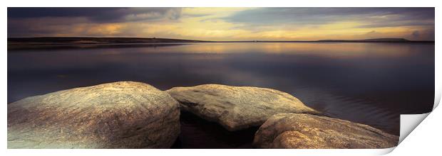 BE0017P - Whiteholme Reservoir - Panorama Print by Robin Cunningham