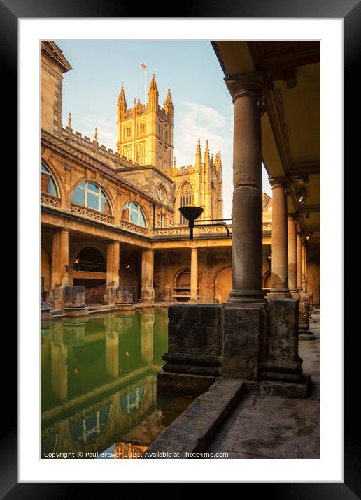 Bath Pump Room at Sunset in Spring Framed Mounted Print by Paul Brewer