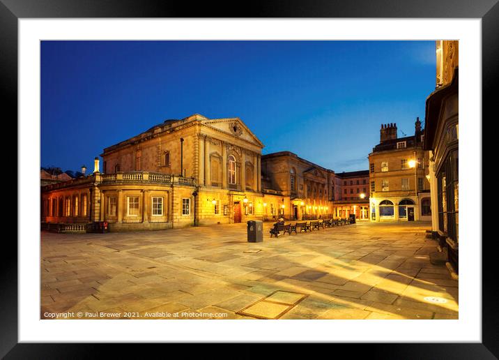 By the Pump Rooms at Sunset Framed Mounted Print by Paul Brewer