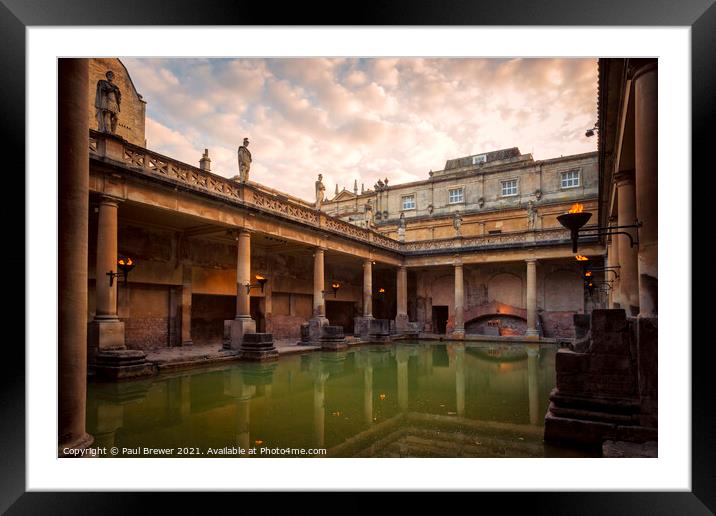 Bath Pump Room at Sunset Framed Mounted Print by Paul Brewer
