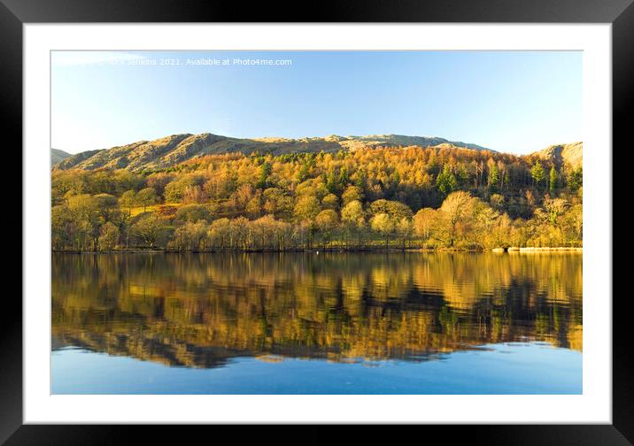 Reflections in Coniston Water Lake District Framed Mounted Print by Nick Jenkins