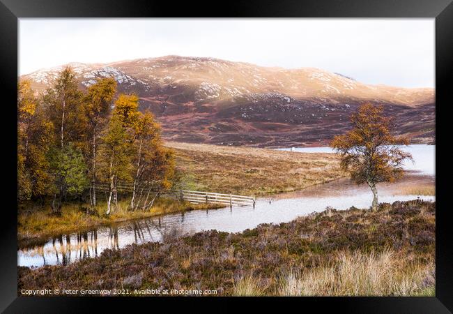 Loch Tarff at Autumn, Scottish Highlands Framed Print by Peter Greenway