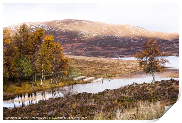 Loch Tarff at Autumn, Scottish Highlands Print by Peter Greenway