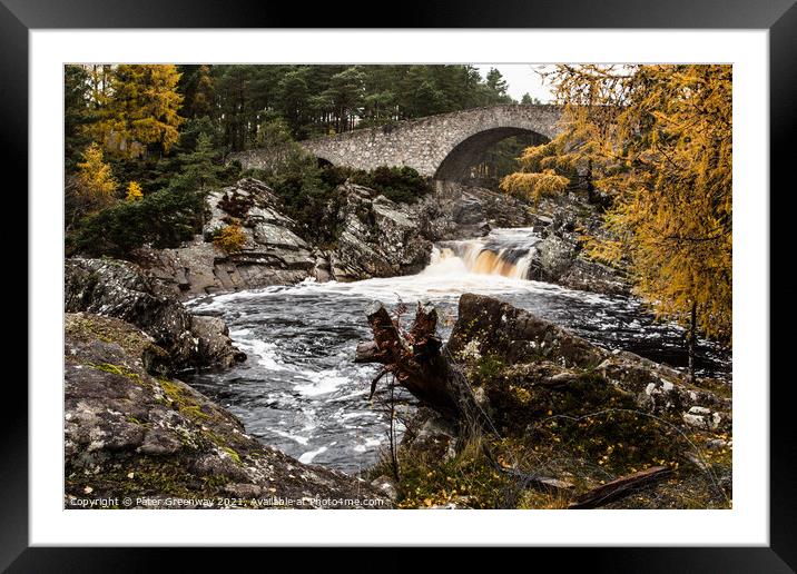 Little Garve Bridge and River, The Scottish Highla Framed Mounted Print by Peter Greenway