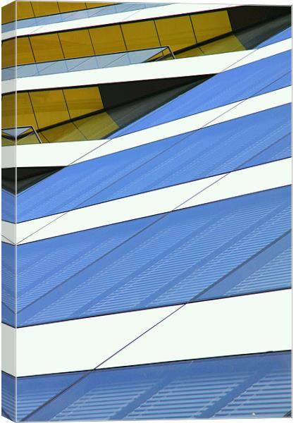 Abstract in Blue & Yellow Canvas Print by peter tachauer