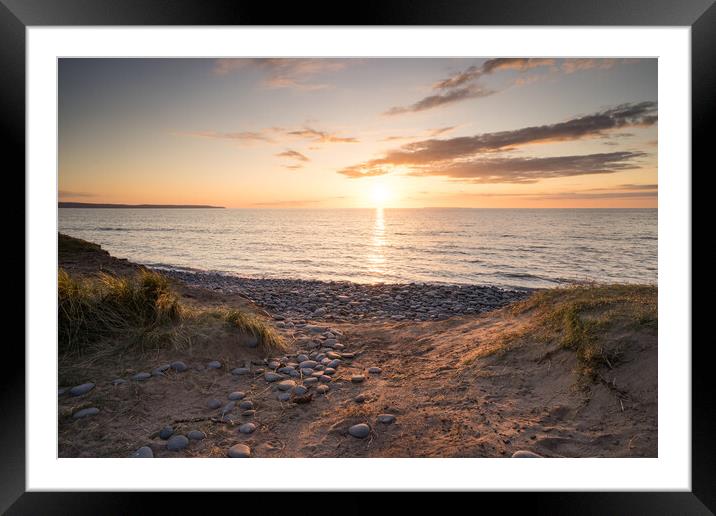 Sunset in the sand dunes Framed Mounted Print by Tony Twyman