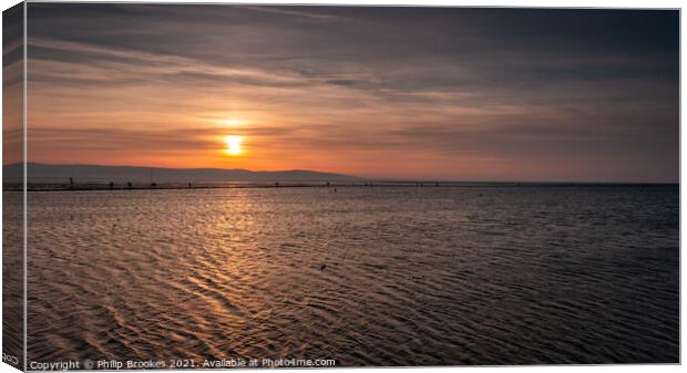 West Kirby Sunset Canvas Print by Philip Brookes