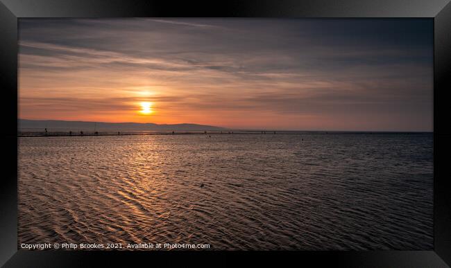 West Kirby Sunset Framed Print by Philip Brookes