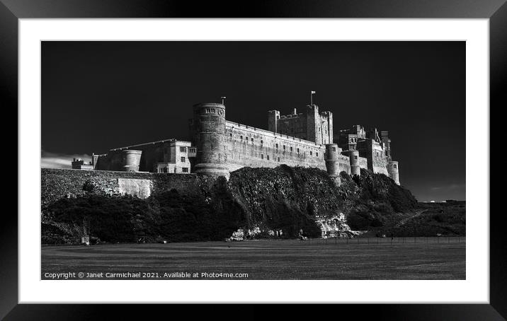 Iconic Bamburgh Castle Framed Mounted Print by Janet Carmichael