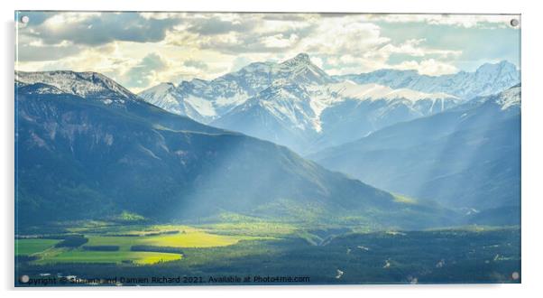 Light Rays in Mountain Valley Acrylic by Shawna and Damien Richard