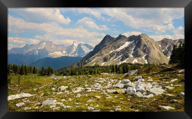 Bastille Mountain landscape Jumbo Pass British Columbia Framed Print by Shawna and Damien Richard