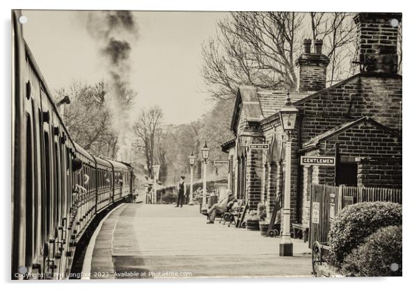 Oakworth Station West Yorkshire Acrylic by Phil Longfoot