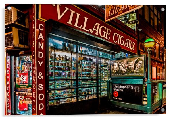 Village Cigars Acrylic by Chris Lord