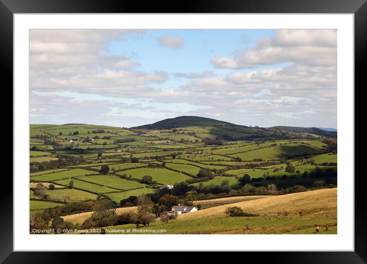Black Mountain Framed Mounted Print by Glyn Evans