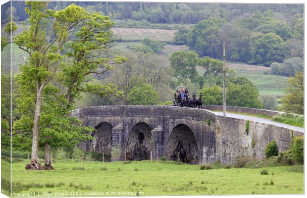 Crossing the River Tywi. Canvas Print by Glyn Evans