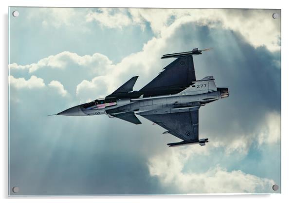 Dassault Rafale Fighter In Polish Livery Acrylic by Chris Lord