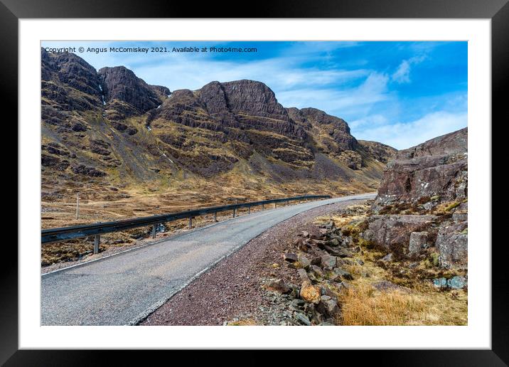 Bealach na Ba (Pass of the Cattle) Framed Mounted Print by Angus McComiskey