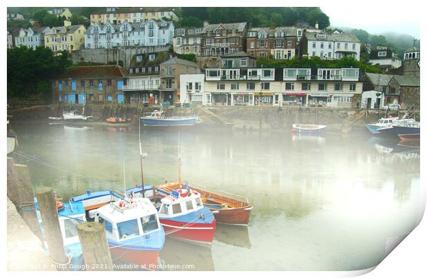 Mist in the Harbour Print by Philip Gough