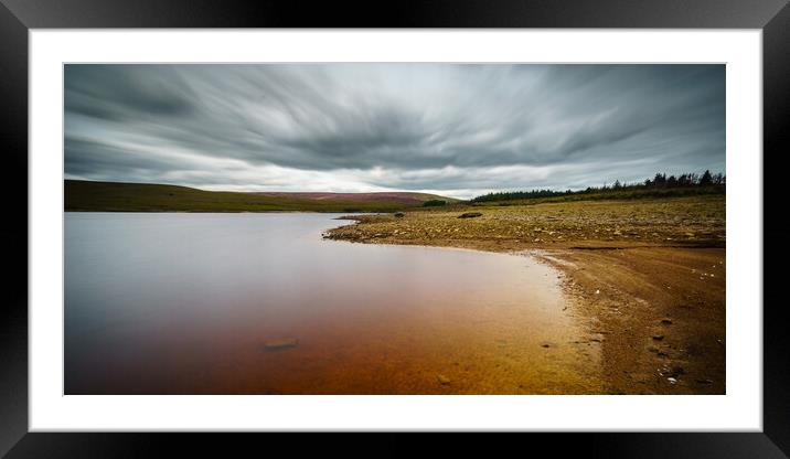 FA0001W - Gorple Lower Reservoir - Wide Framed Mounted Print by Robin Cunningham