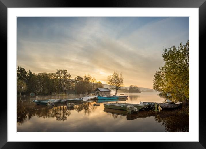 Sunrise at Llangorse Lake  Framed Mounted Print by Alan Le Bon
