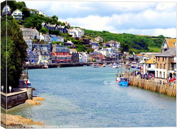 Looe at Cornwall in England, UK. Canvas Print by john hill
