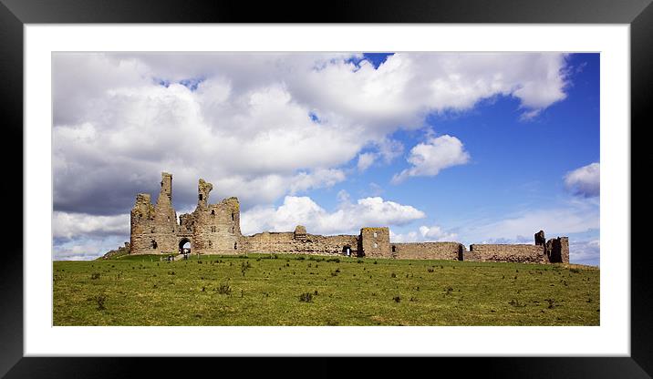 Dunstanburgh Castle Framed Mounted Print by Lynne Morris (Lswpp)