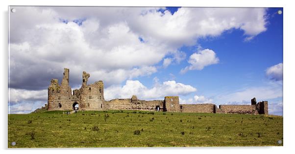 Dunstanburgh Castle Acrylic by Lynne Morris (Lswpp)
