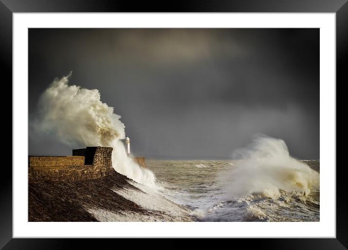 Winter Storm at Porthcawl Framed Mounted Print by Alan Le Bon