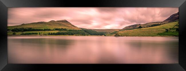 GM0005P - Dovestone Reservoir - Panorama Framed Print by Robin Cunningham