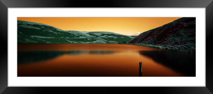 GM0006P - Wessenden Reservoir - Panorama Framed Mounted Print by Robin Cunningham