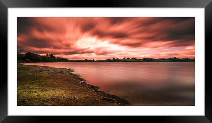 HL0017W - Red Lake - Wide Framed Mounted Print by Robin Cunningham