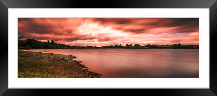HL0017P - Red Lake - Panorama Framed Mounted Print by Robin Cunningham