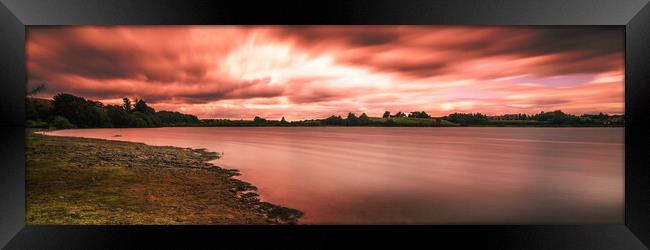 HL0017P - Red Lake - Panorama Framed Print by Robin Cunningham