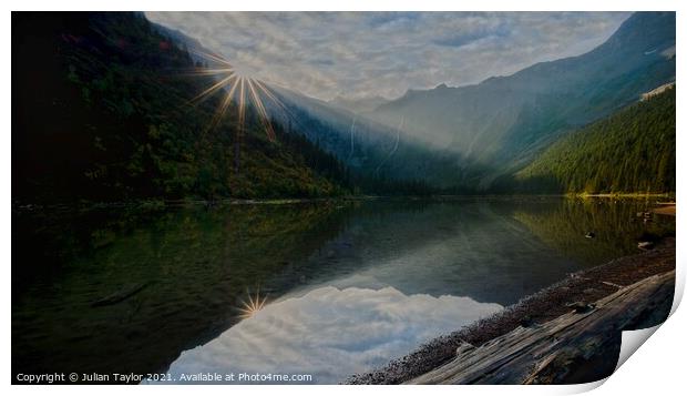 Avalanche Lake, Glacier National Park Print by Jules Taylor