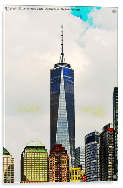 Freedom Tower Acrylic by Janie Pratt