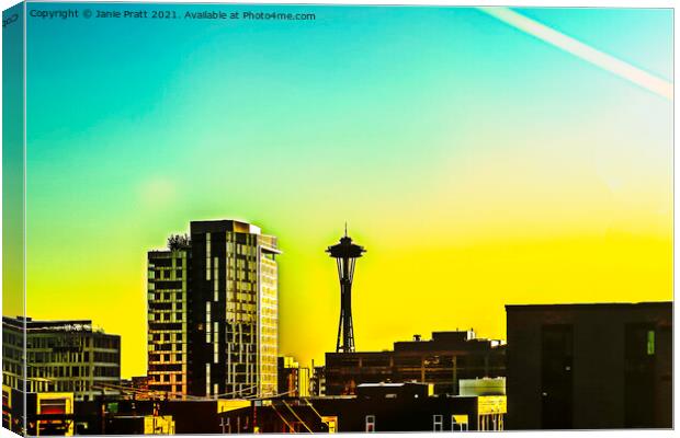 Seattle View Canvas Print by Janie Pratt
