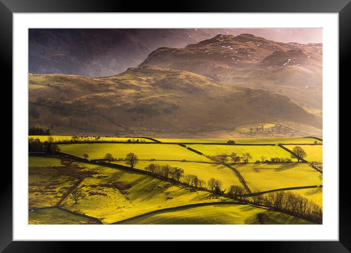 Castlerigg Stone Circle with Naddle Fell Framed Mounted Print by John Finney