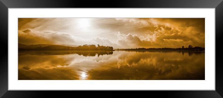 HL0006P - Hollingworth Lake - Panorama Framed Mounted Print by Robin Cunningham