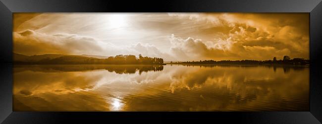 HL0006P - Hollingworth Lake - Panorama Framed Print by Robin Cunningham