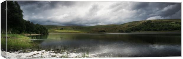PW0006P - Piethorne Reservoir - Panorama Canvas Print by Robin Cunningham