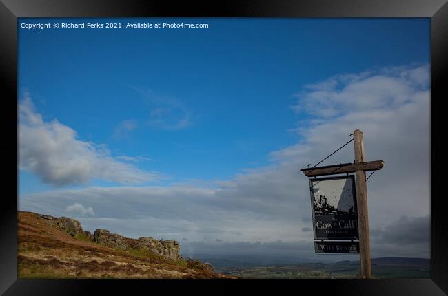 Dining out at the Cow and Calf, Ilkley Framed Print by Richard Perks