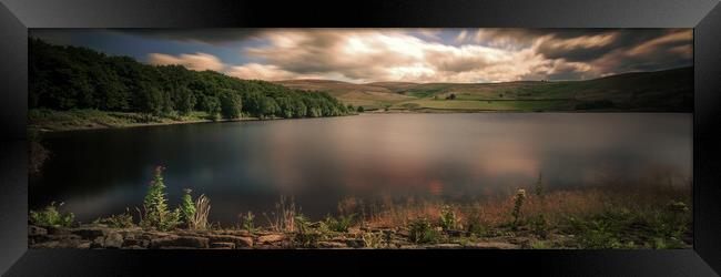 PW0001P - Piethorne Reservoir - Panorama Framed Print by Robin Cunningham