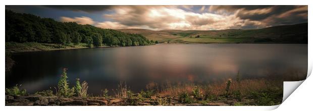 PW0001P - Piethorne Reservoir - Panorama Print by Robin Cunningham