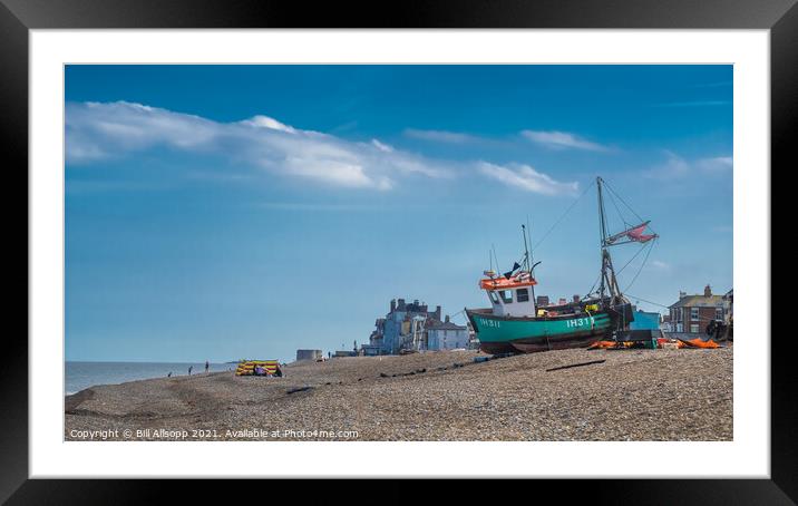 The beach at Aldeburgh, Framed Mounted Print by Bill Allsopp